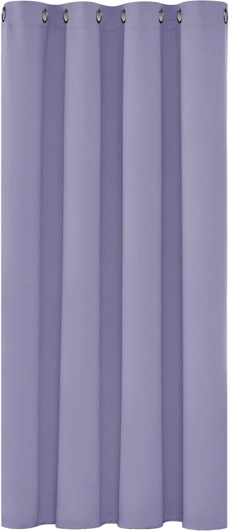 Deconovo Light Purple Thermal Blackout Eyelet Curtains 52 x 108 Single Panel