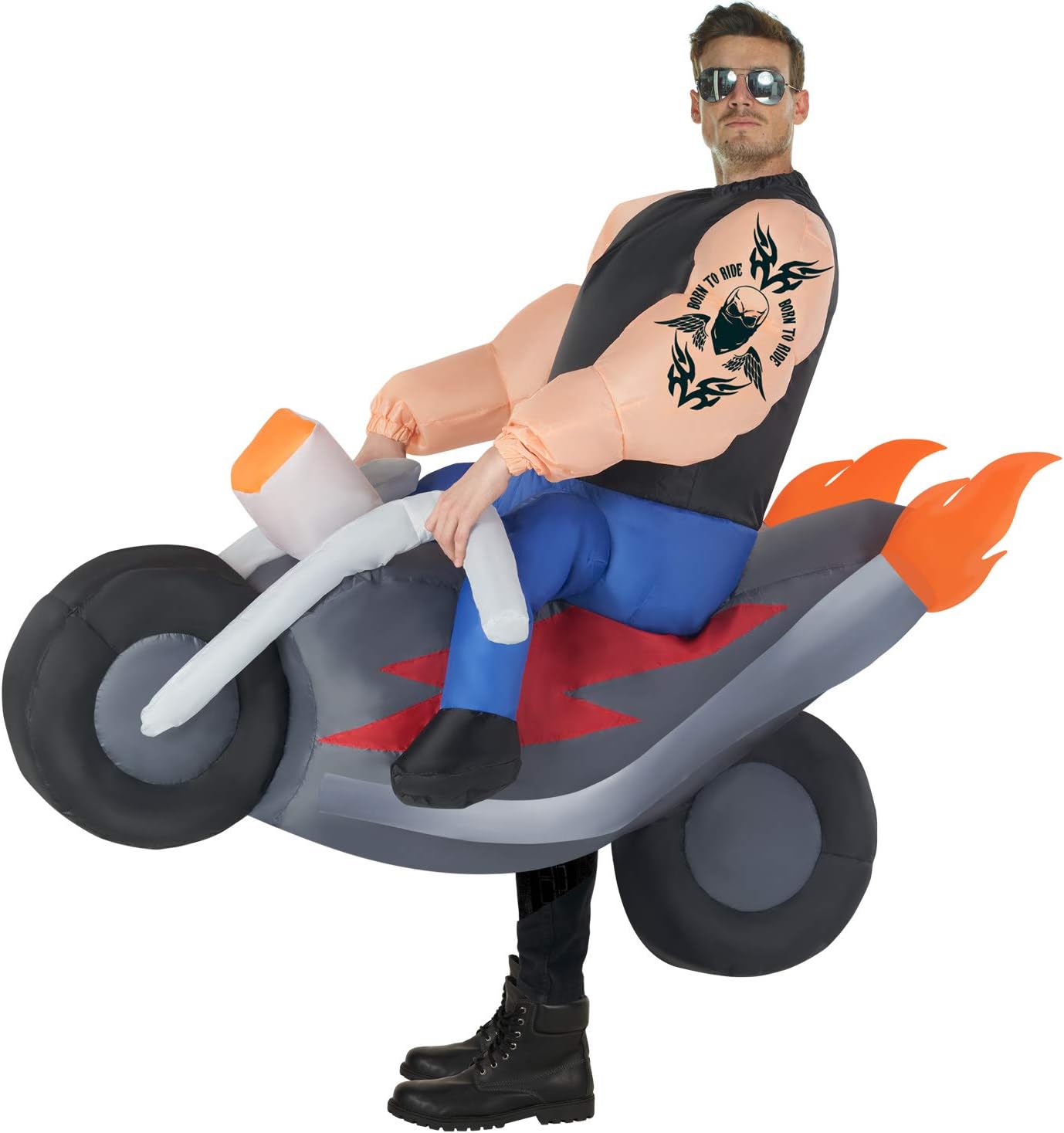 Bronco Rider Costumes Morph Inflatable Bucking Bronco Ride-on Costume for Adults - BigaMart