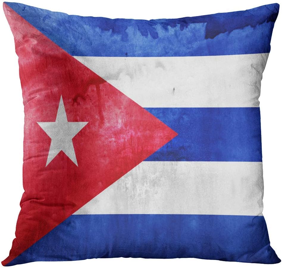 Nextchange Colorful Cuban Watercolor Cuba Hand Bright Celebration Color Combat Cotton Creative Design Pillowcase (Two Sides) Pillow Cover Great Festival Gift