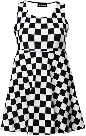 black and white skater dress