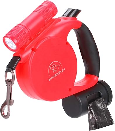 light up retractable dog leash
