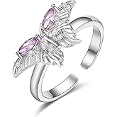 Palpitate Dragonfly/Butterfly/Cardinal Rings 925 Sterling Silver Thumb Rings Jewelry Christmas Gifts for Women Wife Her Adjustable