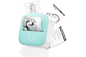 Zoolion Mini Pocket Sticker Printer - Thermal Bluetooth Pocket Printer, Mini Sticker Printer for DIY Journal, Note, Memo, Photo, Birthday, Gift, Mini Portable Printer Compatible with iOS & Android