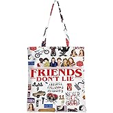 Wenboco Funny Tote Bag, Funny Friends Gifts for Women Reusable Grocery Bags, Beach Weekender Bags, Christmas Birthday Gift