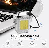 SUPRUS Luminous Lighter USB Rechargeable Arc Lighter 3 Modes Survival Whistle view 5