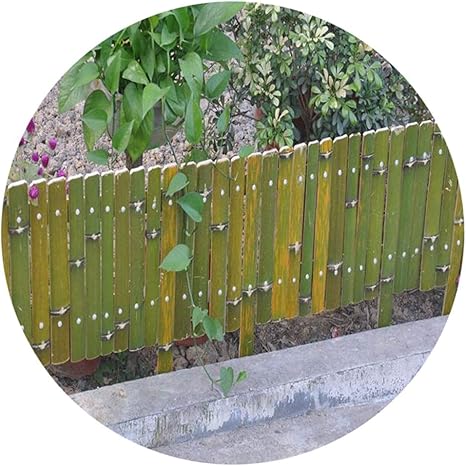 Amazon Co Jp Yyfang 木製フェンス屋外ガーデニング竹フェンスプラグイン防水フェンス耐食性プロセス庭の分割線 Color Green Size 60x30 50cm ホーム キッチン