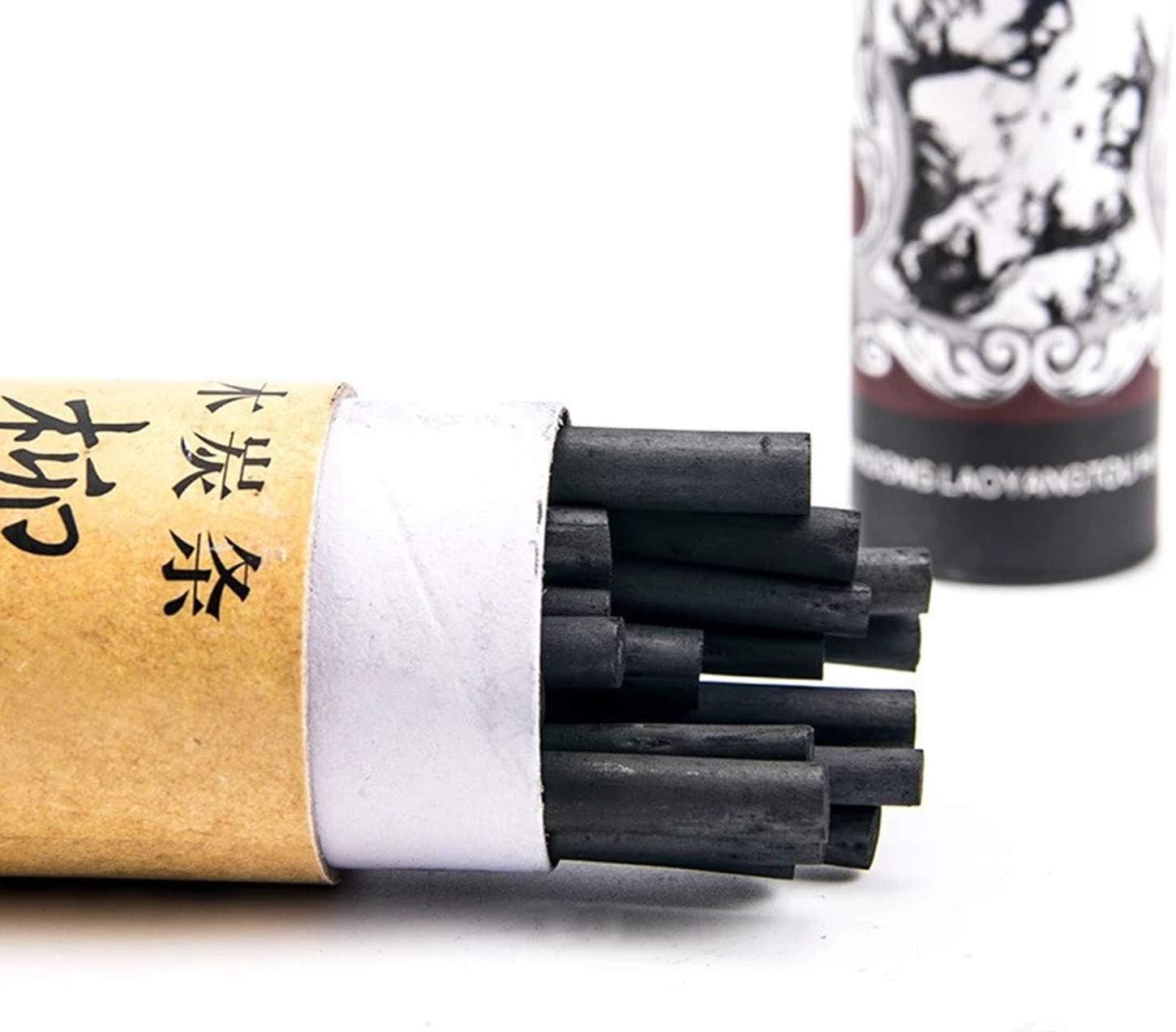 PPX Natürliche Zeichenkohle, Weidenkohle - Länge 13.5 cm - 25 Stück (3-5mm)