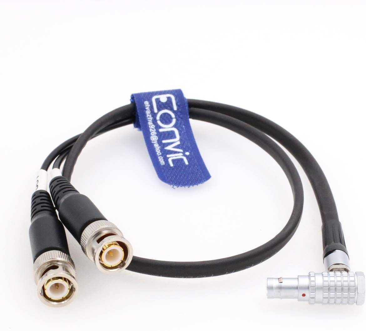 Eonvic Right Angle 0B 5 Pin Male to BNC TIME Code Input Output Cable for Sound Devices XL LB2