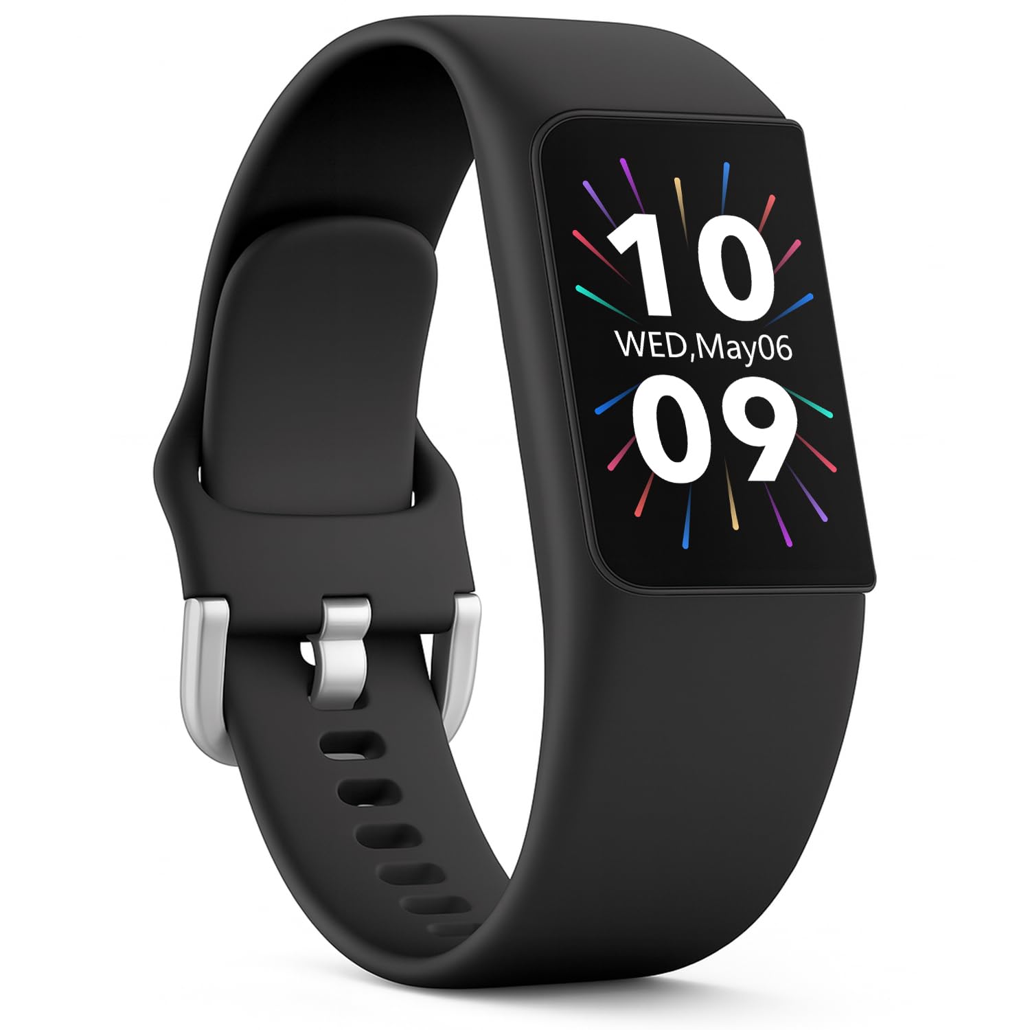 Photo 1 of FITVII Fitness Tracker, Slim AMOLED Fitness Watch 2025 with 24/7 Heart Rate, Blood Pressure, Blood Oxygen, Stress Monitor, Step Calorie Counter, IP68 Waterproof Smart Watch for Women Men
