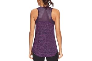 Quccefods Workout Tank Tops for Women Sleeveless Athletic Yoga Shirts Mesh Racerback Tank Tops Gym Workout Clothes