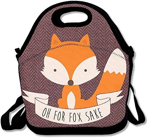 Starowas Oh For Fox Sake Insulated Lunch Backpack With Zipper,Carry Handle And Shoulder Strap For Adults Or Kids Black
