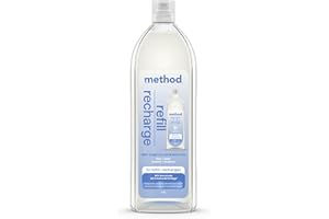 Method Super Shine Liquid Dish Soap Refill, Powered by Enzymes, Free + Clear, Unscented, 1.4L