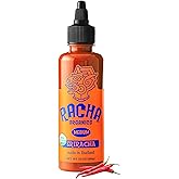 Racha Organics Medium Heat Sriracha Hot Sauce - USDA Organic Sriracha Sauce Made with Estate-Grown Thai Chili Peppers - Low-Sugar, Non-GMO, Gluten Free, Keto Friendly - 10oz - Made in Thailand