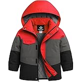 GEMYSE Boys Winter Coat Waterproof Windproof Boys Ski Jacket with Hood Kids Insulated Quilted Outerwear