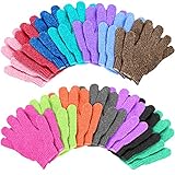 Duufin 28 Pcs Exfoliating Gloves Bath Gloves Body