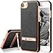 iPhone 7 Case, G-CASE [Plating] - Black and Metallic Rose Gold [Metal Kickstand][Anti-Scratch][Synthetic Leather][Shockproof][Bulit-in Magnetic Metal Plate] For Apple iPhone 7 (2016)
