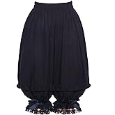 Vibsion Womens Victorian Lolita Bloomers Maid Ruffles Pumpkin Pants