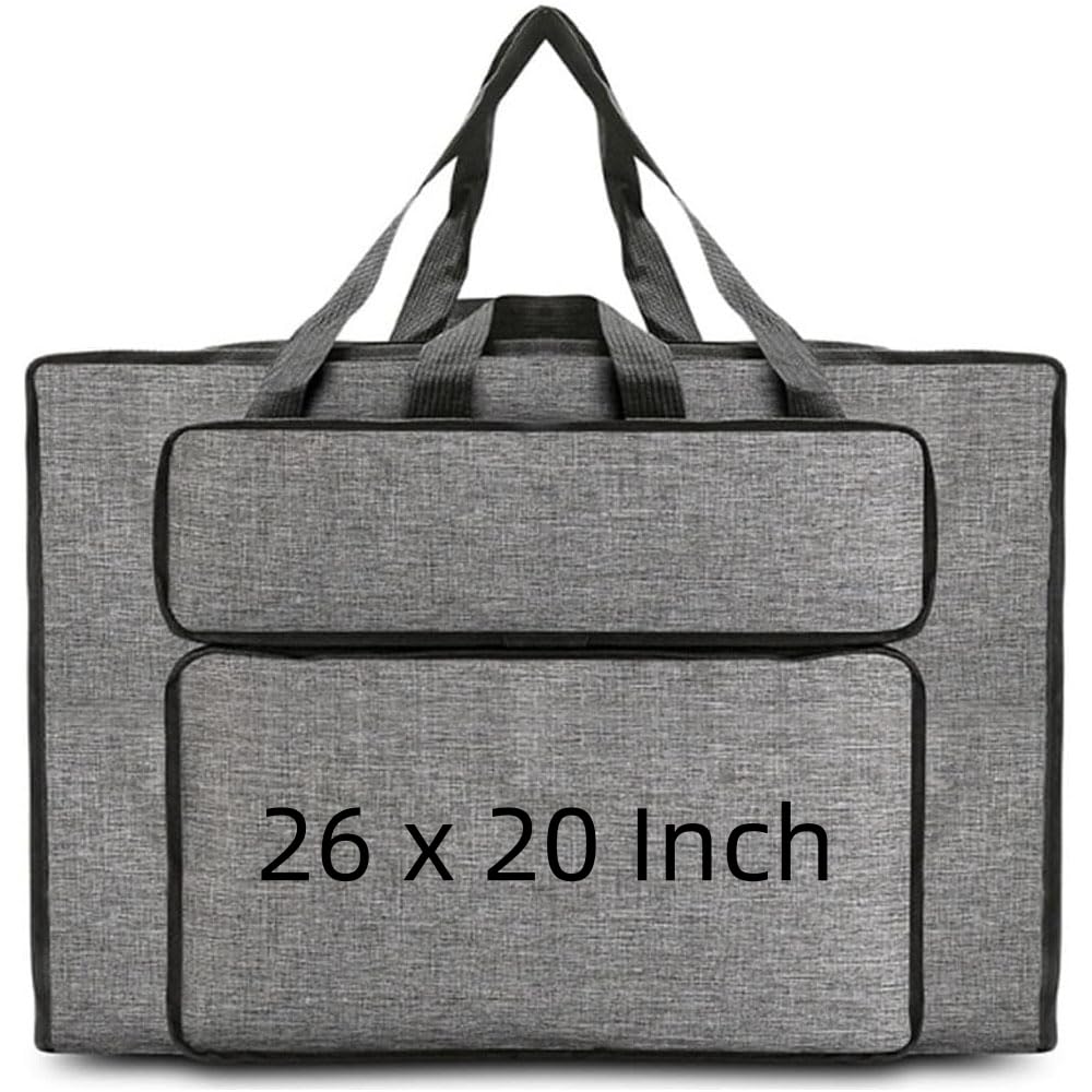 Oaygat A2 Waterproof Artist Portfolio Bag 20 x 14 Inch Portable Art Carrying Case with Adjustable Shoulder Strap Multi-Functional Storage Tote for Drawing Boards Artworks Paintings Photos