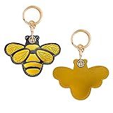 CATCH ON 2 Pack Leather Airtag Keychain Case