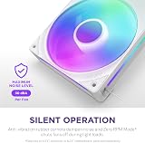 NZXT F360 RGB Core 360mm Single-Frame Fan Unit 3x120mm RGB Fans White view 8