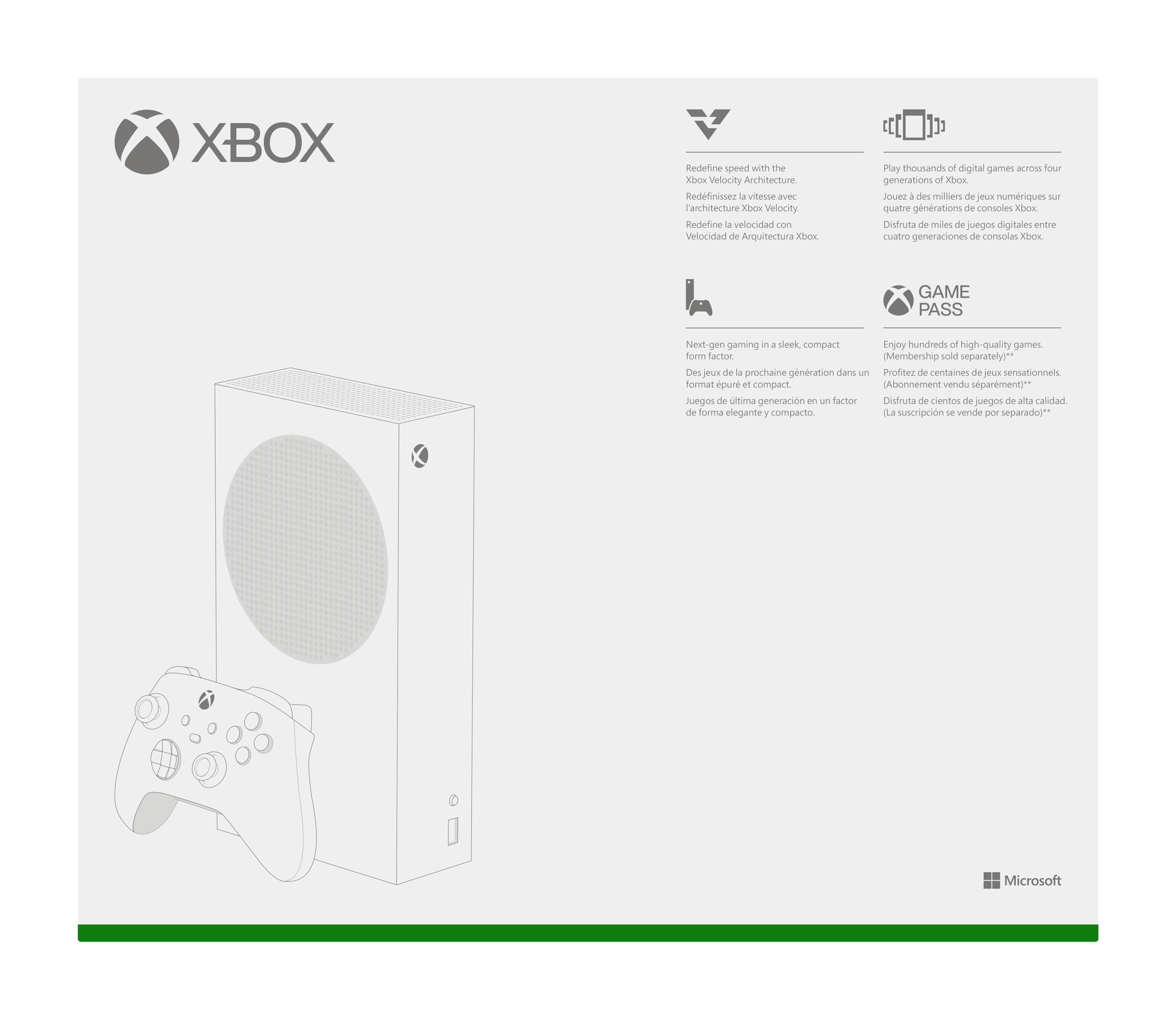 Xbox Series S - All Digital Gaming Console - 512GB SSD - Includes Wireless Controller - 120FPS (Renewed Premium)