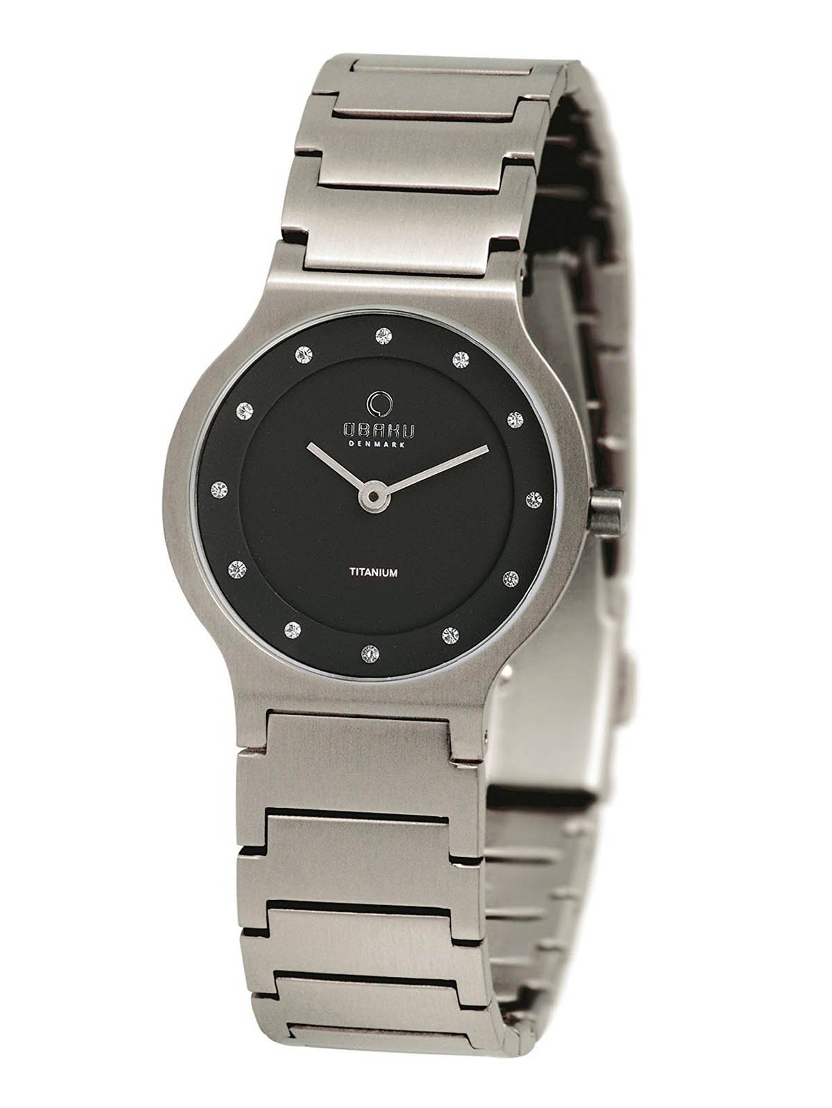 Obaku Denmark Flat Titanium with Titanium Band Women's Watch V133LTBST1