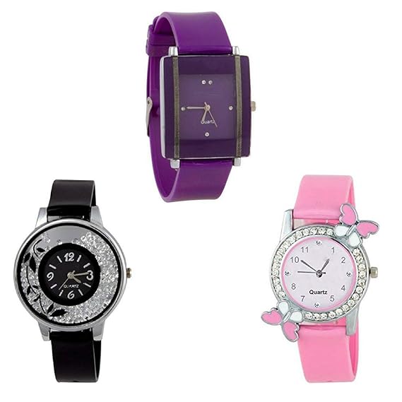 Purple & Black & Pink New Collection of Top Trending Watch | Casual | Party Wear