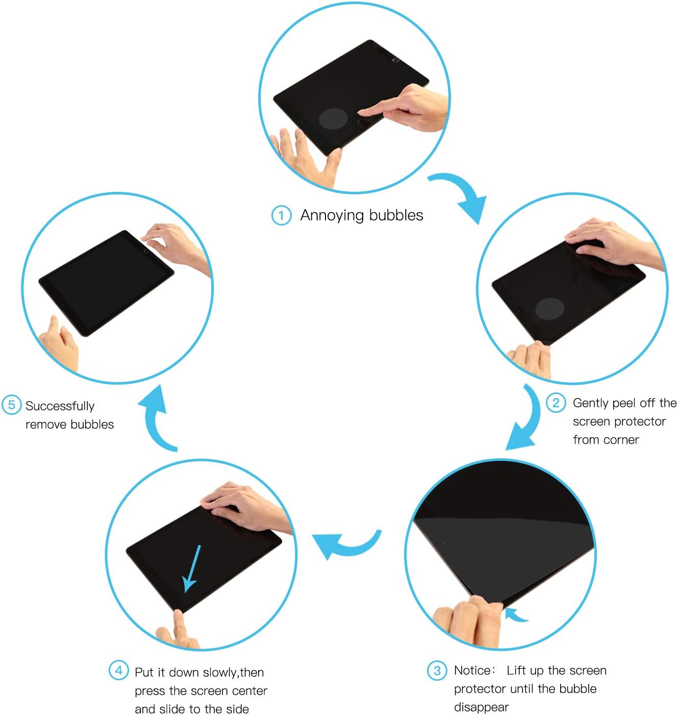 [2 Pack] OMOTON Screen Protector for iPad 8th 7th Generation (10.2 Inch, iPad 8/ iPad 7, 2020&2019) / iPad Air 3 2019 / iPad Pro 10.5 - Tempered Glass/High Definition/Bubble Free