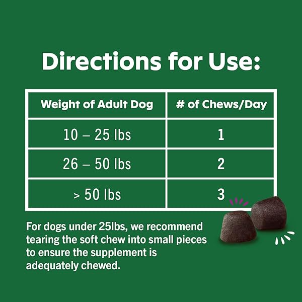 GREENIES IMMUNE HEALTH DOG SUPPLEMENTS WITH AN ANTIOXIDANT BLEND OF VITAMIN C AND E, CHICKEN-FLAVOR SOFT CHEWS FOR ADULT DOGS, 40-COUNT