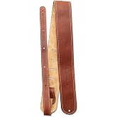 MARTIN Ball Glove Leather Guitar Strap &ndash; Brown | Soft, Worn-In Feel with Double Stitching and C. F Logo