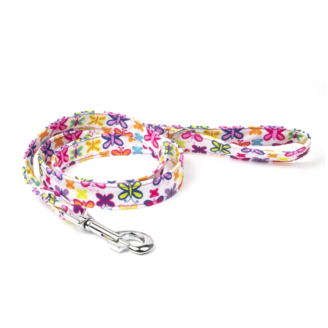 Galguita Amelie Walking Lead for Dogs, Butterflies, 2.5 cm Width x 120 cm Length