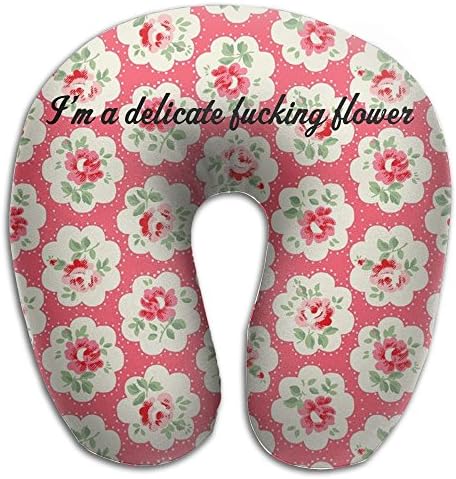 I'm A Delicate Fucking Flower Comfortable Unscented Soft Neck Pillow For Sleeping Memory Foam U Shaped Pillow For Unisex Neck Rest Pillow Travel Pillow Airplane Pillow