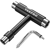 Vanpro T- Skateboard Tools Skate tools for Skateboard 1 pk w/L-Wrench&amp;Bag | 45# steel ABS plastic Used for Adjusting and Tightening of various skateboards Wheels, Trucks and roller skates，etc