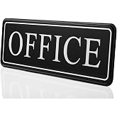 Bebarley The Office Door Sign with Bigger Letters,Premium Durable and Bright Acrylic Design 9"x3" Sign with Double Sided 3M Tape for Your Home Office or Business