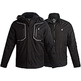 Spyder Mens Ski Jacket - 3-in-1 System Snow Waterproof Winter Jackets for Men - Mens Snowboard Jacket with Detachable Hood