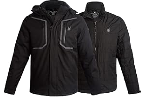 Spyder Mens Ski Jacket - 3-in-1 System Snow Waterproof Winter Jackets for Men - Mens Snowboard Jacket with Detachable Hood