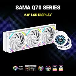 SAMA Q70 360mm AIO Liquid CPU Cooler with 2.8" IPS