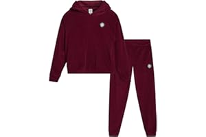 RBX Girls Sweatpants Set - 2 Piece Velour Pullover Kids Cute Hoodies Sweatshirt and Jogger Sweatpants Tracksuit Set (7-12)