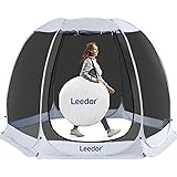 Leedor 10 x 10 Screen Tent with Instant Setup, Deluxe Pop Up Canopy Mesh Patio Gazebo UV-Resistant Top w/Carry Bag– Ideal for
