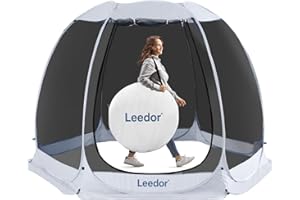 Leedor Screen House Tent for 4-8 Person, Instant Setup Mesh Net Outdoor Gazebo Sun Shade Dome Tent Pop Up Canopy with Carry Bag for Camping, Patio, Backyard, Lawn, Garden, Deck, 10 x 10 FT