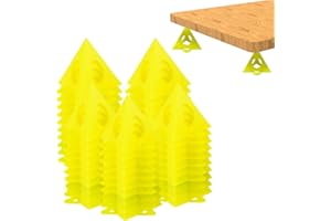 Pftjujudan 50PCS Pyramid Stands,Mini Cone Canvas and Cabinet Door Risers,Yellow Painter's Painting Stands,Paint Stands for Elevating Canvas,Triangle Painting Paint Holders(50)