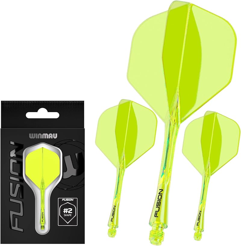 Winmau Fusion Integrated Flight and Shaft System No.2 Yellow Intermediate