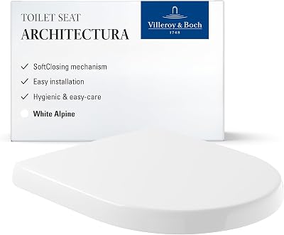 Villeroy & Boch Architectura Toilet Seat D-Shape White Soft-Closing Duroplast