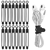Nearockle 16Pcs Silicone Cable Straps Wire