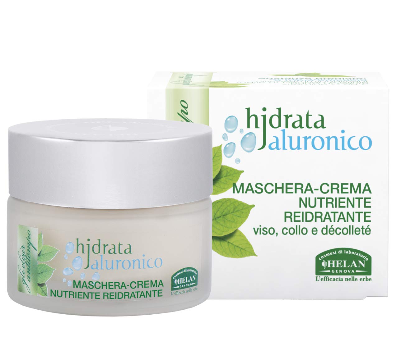 Helan Elisir Antitempo - Nourishing Rehydrating Face Mask for Skincare with Vitamins C & E, Hyaluronic acid, Honey & Shea Butter - Face Moisturiser Creamy Mask against Dryness - Made in Italy, 50 ml