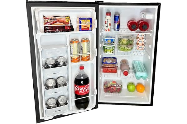 MicroChill 3.3 cu. ft. refrigerator with auto defrost 260KwH All Refrigerator One Door Black (Medium)