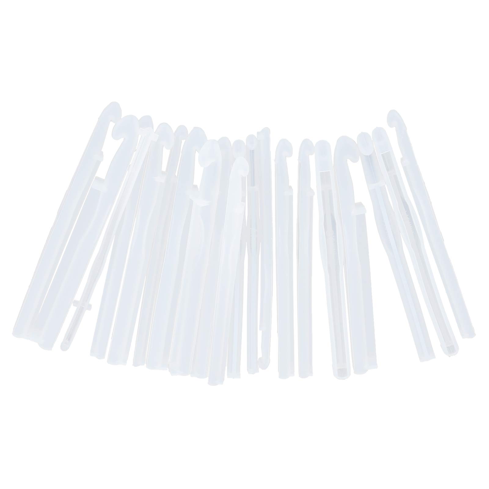 Crochet Hook Silicone Mold, 20Pcs DIY Knitting Needles Mould for Resin Crafts, Flexible Reusable Molds for Sweaters, Earrings, Pendants, Jewelry Making Tools for Beginners, Artis