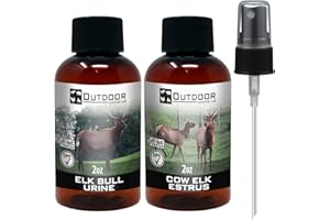 OUTDOOR HUNTING LAB Elk Urine for Hunting – Cow Elk Estrus, Bull Elk Urine, or Combo Pack – Natural Elk Attractant Scent for Rut Season
