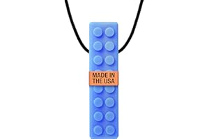 ARK THERAPEUTIC ARK Brick Stick, Chew Necklaces for Sensory Kids and Adults, Oral and Hand Fidget for Autism, ADHD, SPD, Anxiety, Medical-Grade 2-Textured Chew Necklace, XXT, Very Firm, Royal Blue