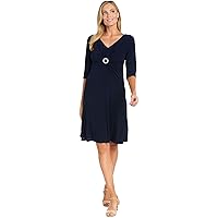 S.L. Fashions Women's Mother Of The Bride Dress - Short Sheath With Asymmetric Cape